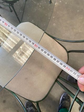 Mesa y 6 Sillas Forja Cristal