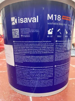 Bote de pintura Isaval M18 extra mate