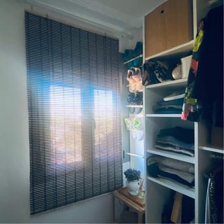 2 Estores/persianas enrollable bambú marrón/beige