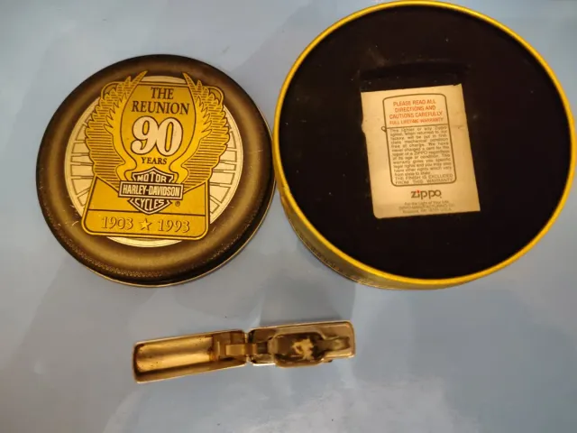 Zippo Harley Davidson Reunion 1903-1993