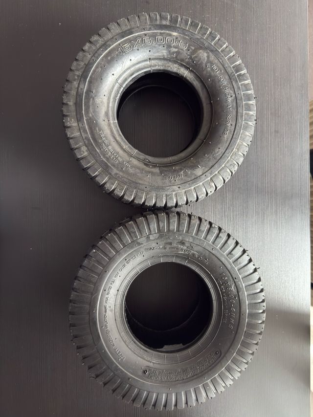 Pack 2 Neumáticos 15x6.00-6 + 2 Cámaras