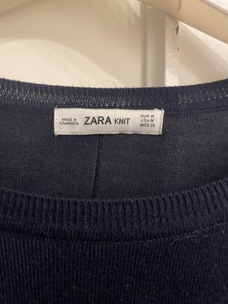 Jersey fino azul Zara