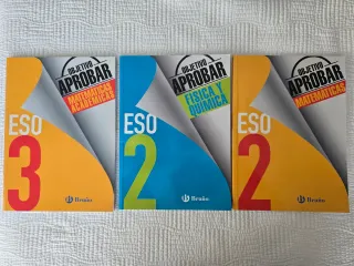 3 libros escolares  ESO 2 y ESO 3
