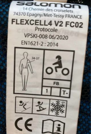 Espaldera Salomon Negra talla JL