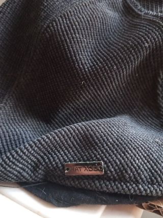 Boina Gorra Hombre Negra Gris talla L/XL