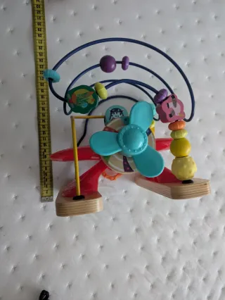 Avión psicomotricidad madera