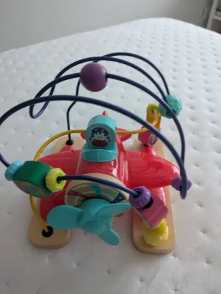 Avión psicomotricidad madera