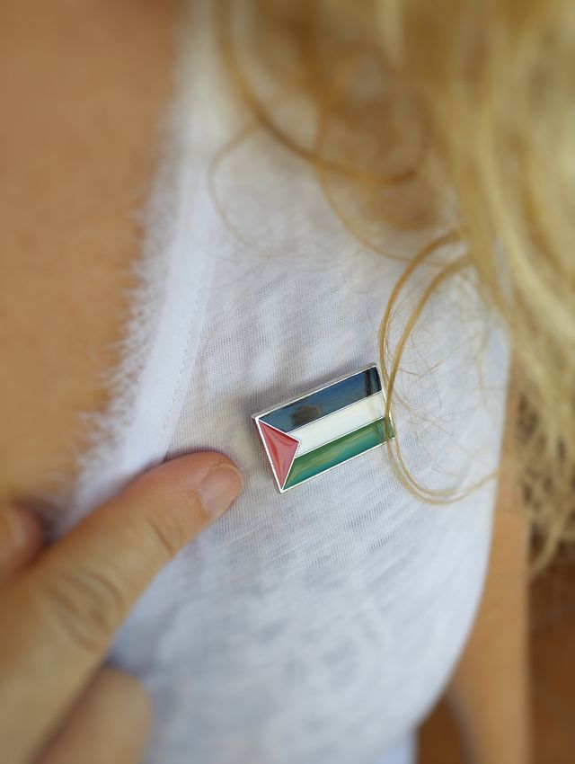 Pin broche bandera Palestina. De Acero