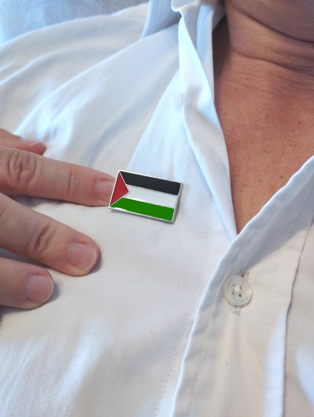 Pin broche bandera Palestina. De Acero