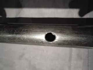 Flauta travesera antigua de madera