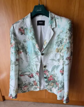 Chaqueta Simorra floral lino