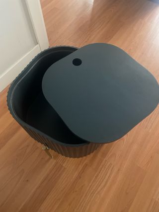 Mesa auxiliar Zara Home azul y dorada