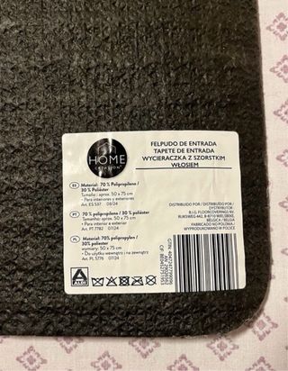Tappeto d'ingresso grigio 75x50 cm