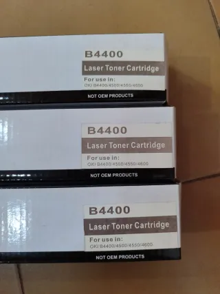 3 X Tóner compatible OKI B4400