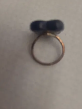 Anillo Tous Oso Azul y plata cobalto  