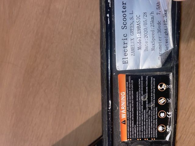 Patinete Eléctrico zamelux e9basic