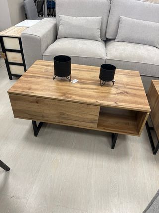 Mesa de centro madera con cajón