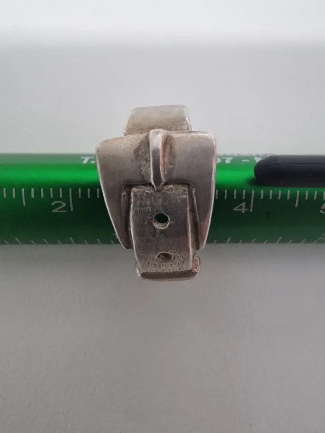 Anillo Plata Diseño Hebilla