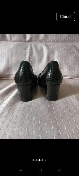 Scarpe in pelle décolleté Flexell nere nuove