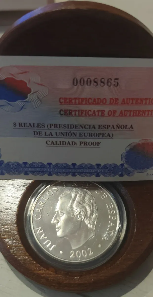Estuche Moneda Plata Juan Carlos I Rey de España