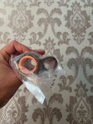 Puños Domino Moto Naranja y Negro