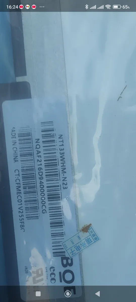 Tela BO NT133WHM-N23 13.3 HD
nova na caixa 