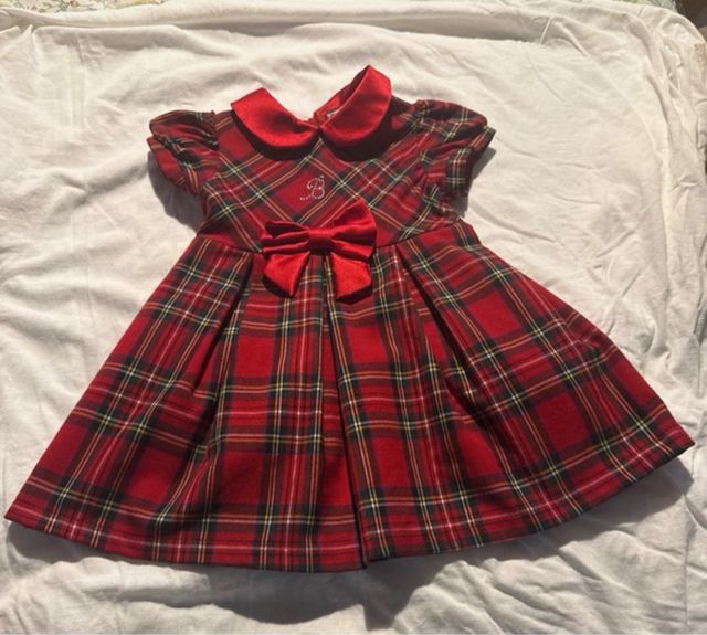 Abito tartan neonata 0-12 mesi