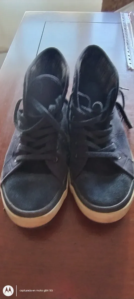 Zapatillas de lona altas azules