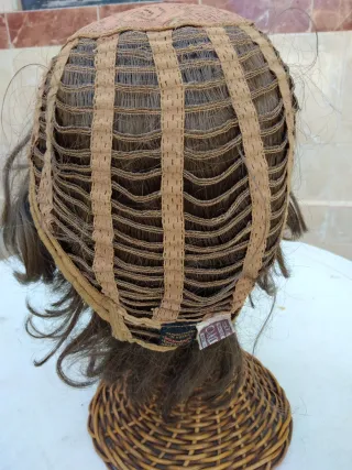 Peruca cabelo natural imitação 135 castanho