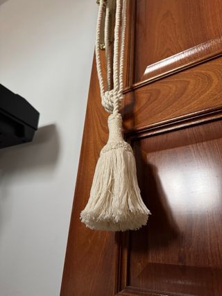 Borla para cortinas de algodón beige