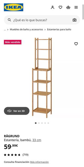 Estantería y demás de madera bambú