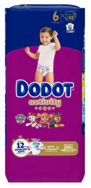 Pañales Dodot Activity Talla 6 (15-18 kg)