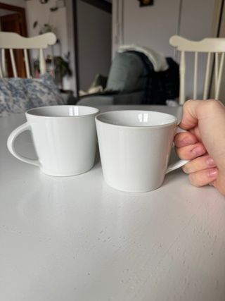 Juego de 2 tazas de porcelana
