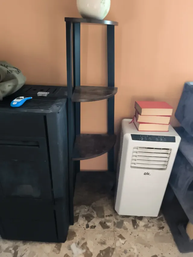 Estantería Esquinera Metal y Madera 125 cm