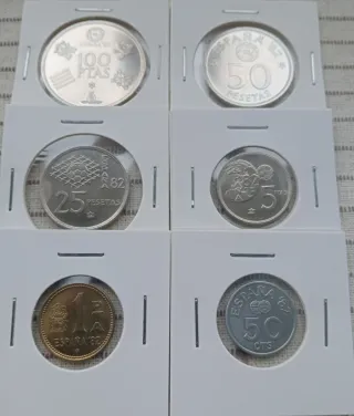 Lote monedas Mundial España 82