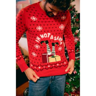 Maglione natalizio rosso da uomo Ysabel Mora