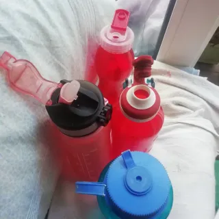 Lote: 10Botellines / botella plegables y vaso