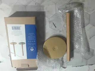 Portarrollo Madera Acacia y Base Gris