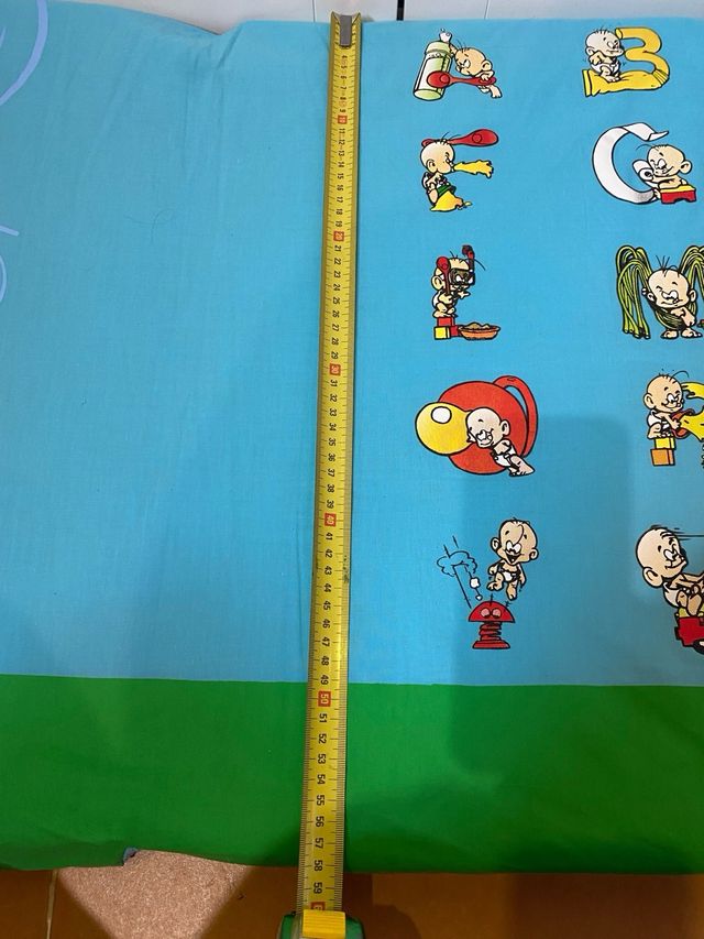 Colchón cuna de viaje azul