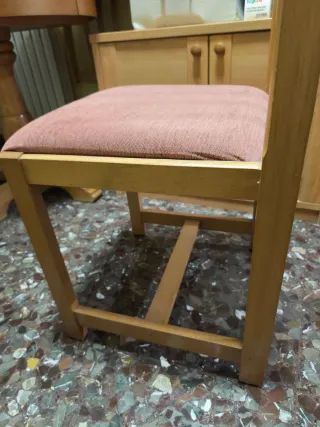 Mesa redonda madera y cristal