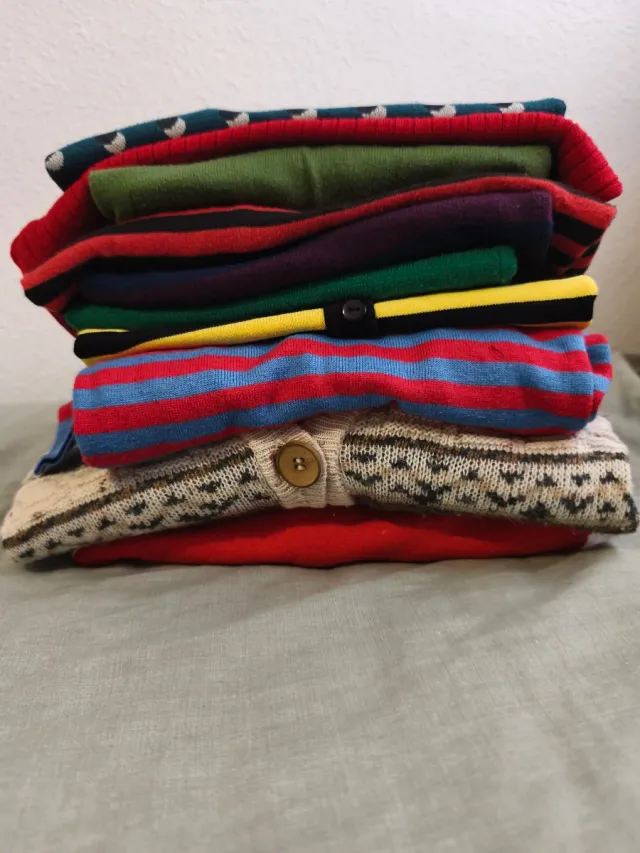 Lote de prendas de punto multicolor