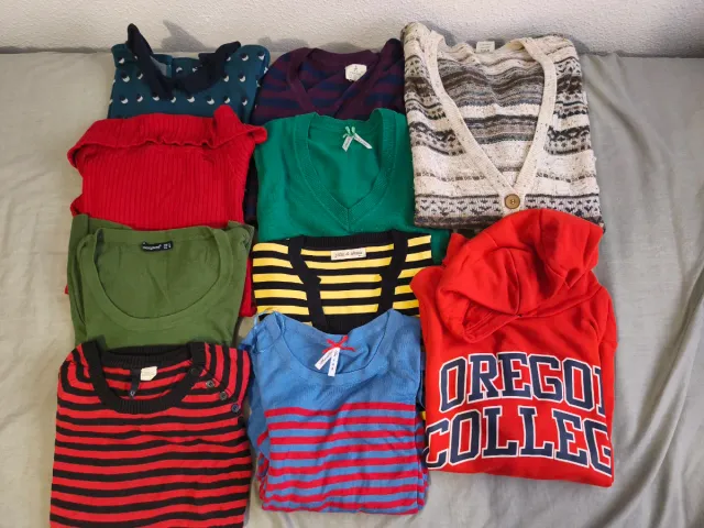 Lote de prendas de punto multicolor