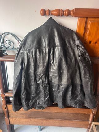 Chaqueta de cuero Lacoste Negra