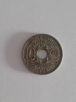 Moneda 10 Céntimos Francia 1924
