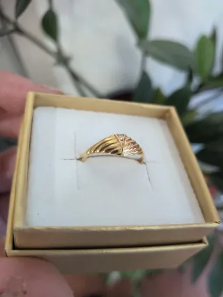Anillo Oro 18k Circonita Central