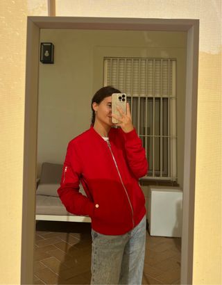 Chaqueta Bomber Stradivarius Roja