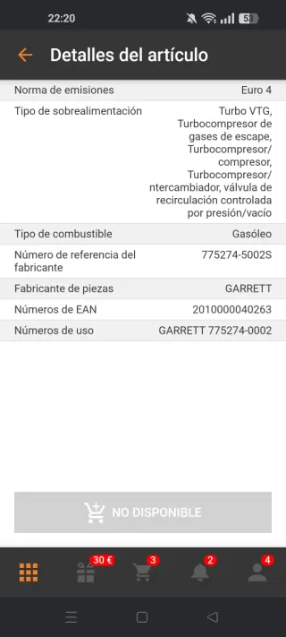 Turbo Garret Kia CeeD 1.6Crdi ED 115cv