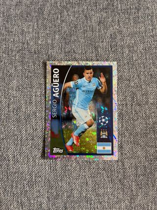 Cromo Sergio Agüero Champions League Topps