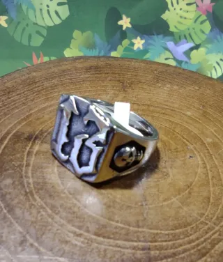 Anillo Acero Calavera Número 13