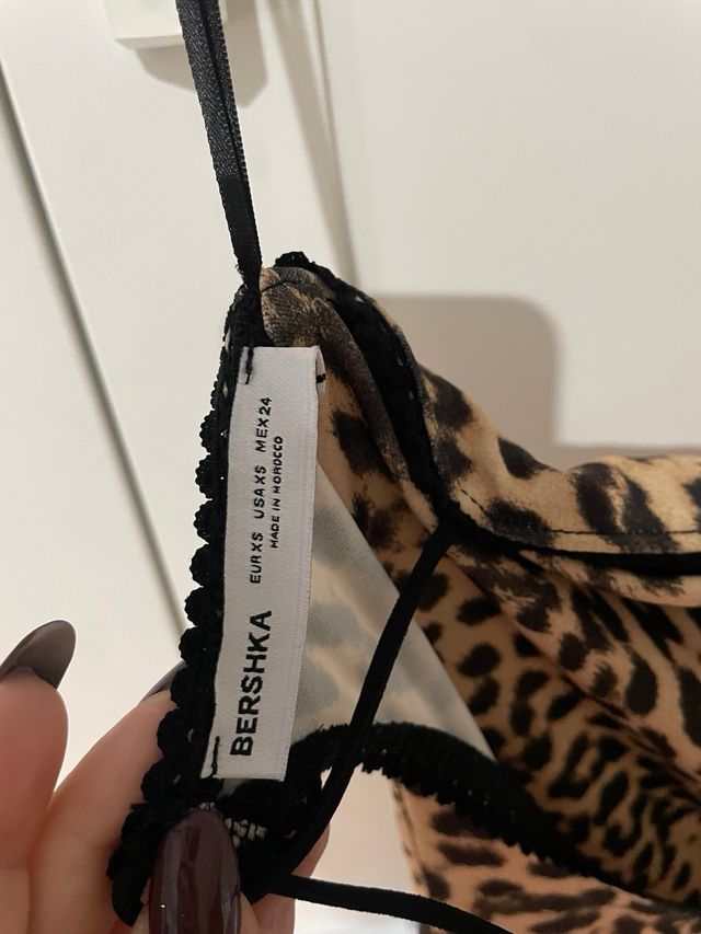 Vestido largo estampado leopardo